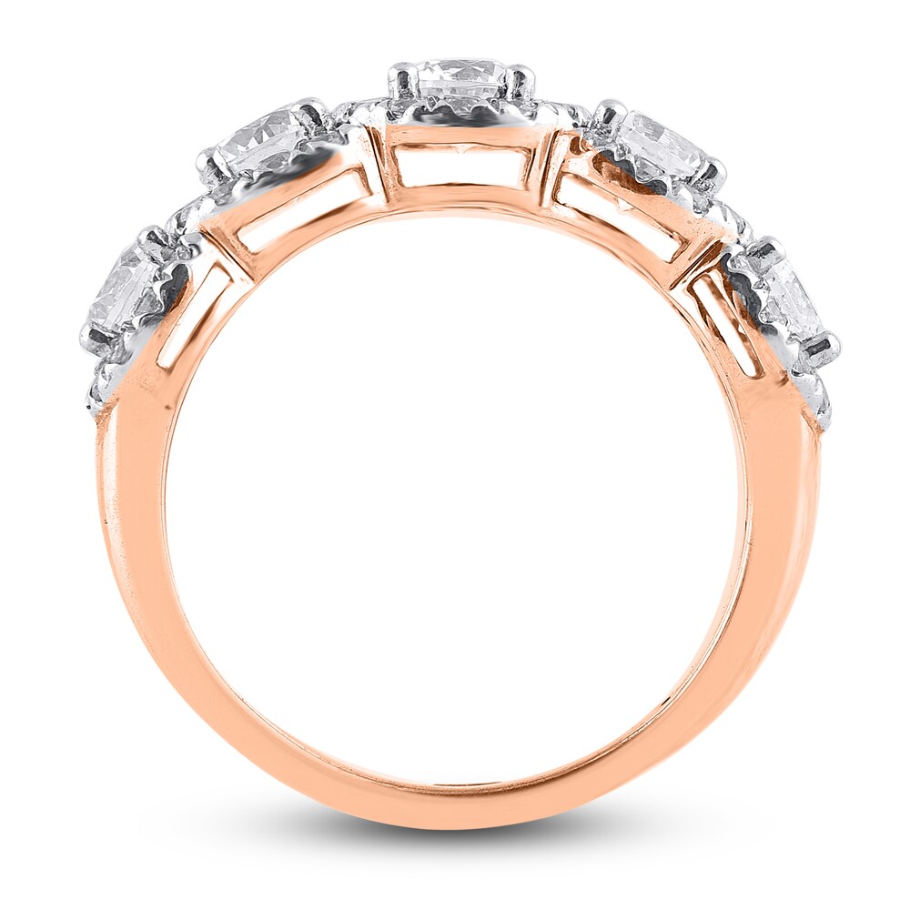 Diamond Anniversary Band 2 ct tw Round 14K Rose Gold YdJt6aQs