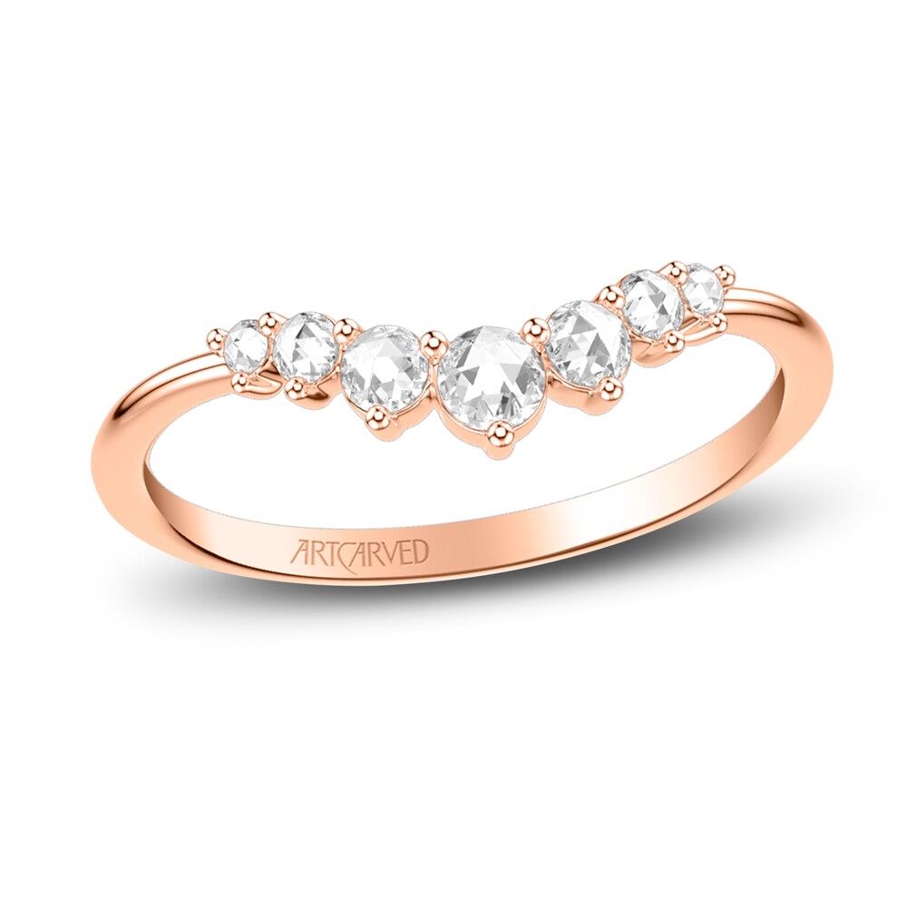 ArtCarved Rose-Cut Diamond Anniversary Band 1/5 ct tw 14K Rose Gold YfwDe5VJ [YfwDe5VJ]