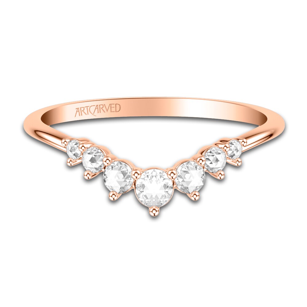 ArtCarved Rose-Cut Diamond Anniversary Band 1/5 ct tw 14K Rose Gold YfwDe5VJ