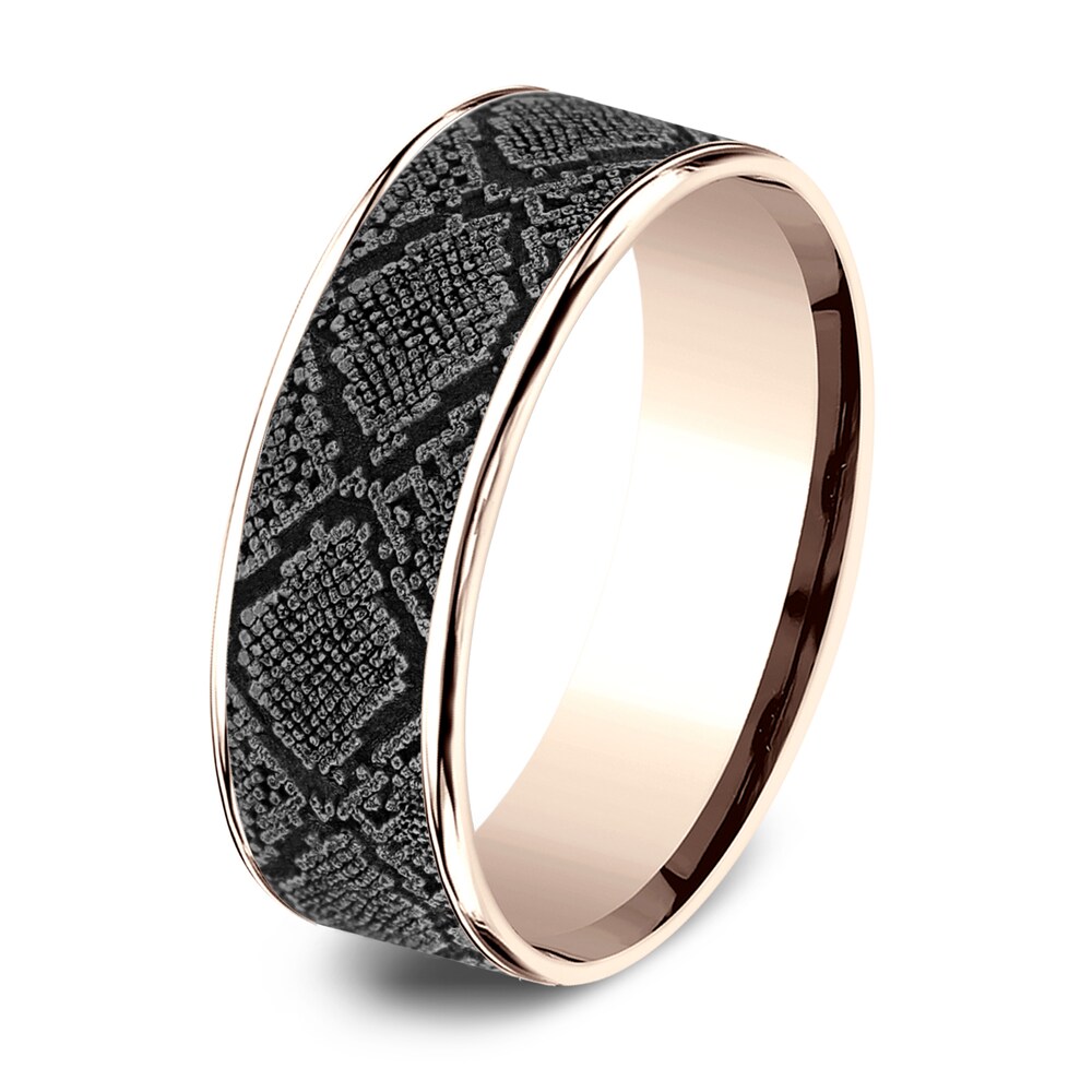 Snake Wedding Band Tantalum/14K Rose Gold 7.5mm YlekUjHd