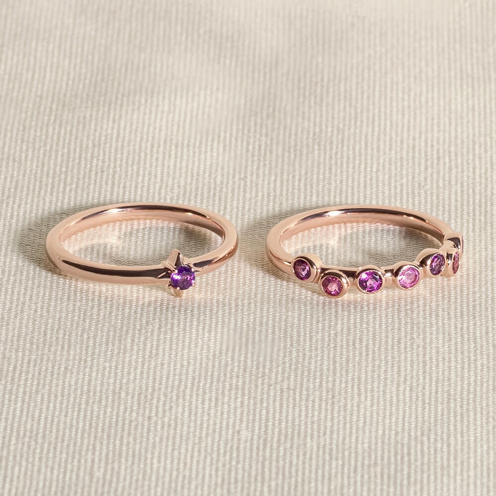 Juliette Maison Natural Garnet & Natural Amethyst Ring 10K Rose Gold YrLqu3Nz