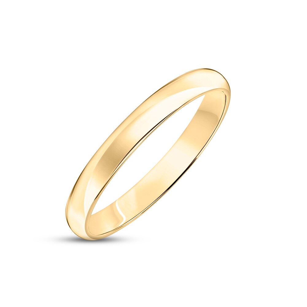 Polished Wedding Band 14K Yellow Gold 3.0mm ZCt6Y2IO