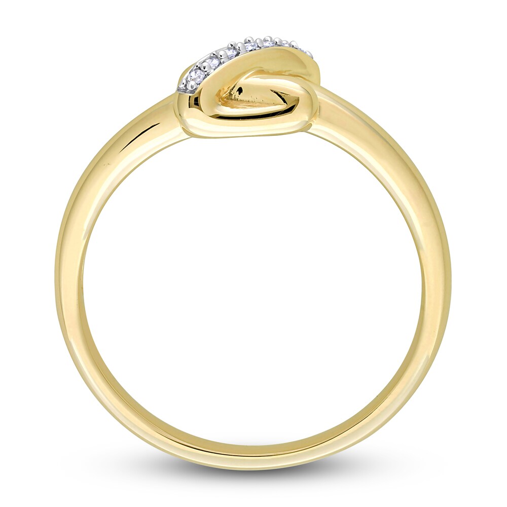 Y-Knot Ring Diamond Accents 14K Yellow Gold ZePBcXpb