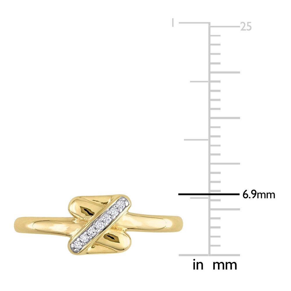 Y-Knot Ring Diamond Accents 14K Yellow Gold ZePBcXpb