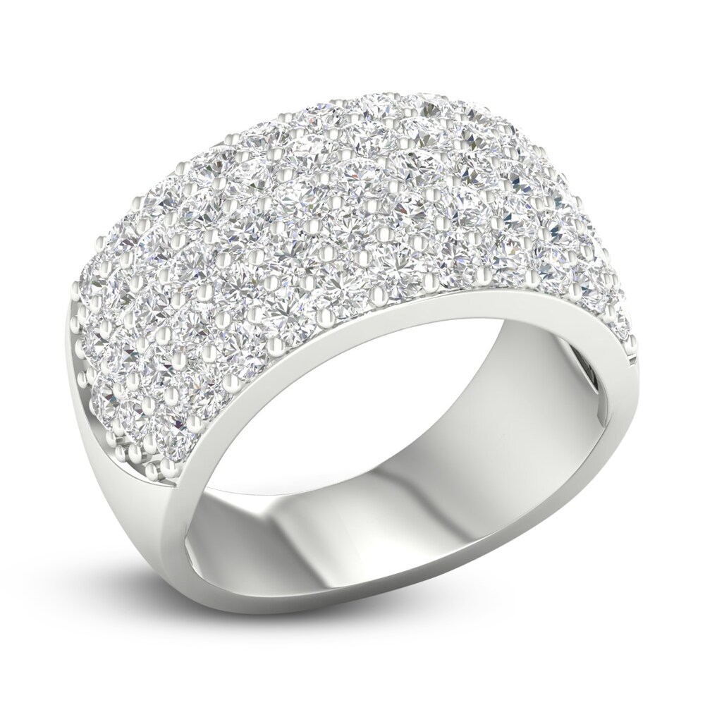 Lab-Created Diamond Ring 3 ct tw Round 14K White Gold ZqaVJSfz