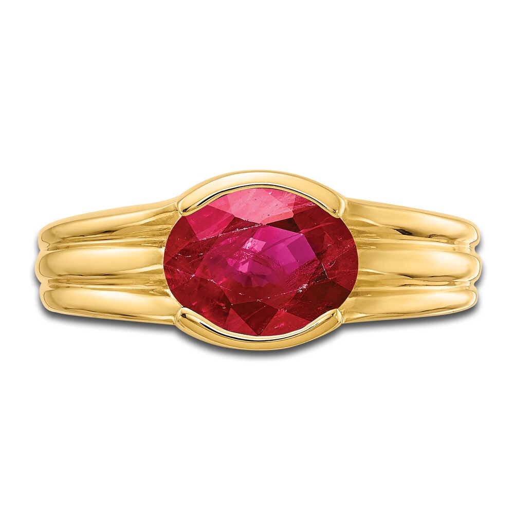 Natural Ruby Ring 14K Yellow Gold Zs4i8Tjd