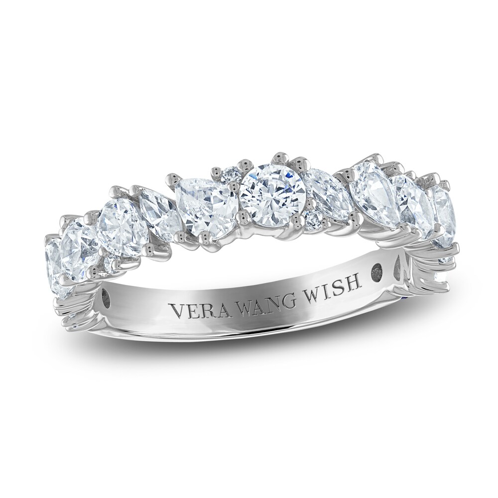 Vera Wang WISH Lab-Created Diamond Anniversary Band 1-1/2 ct tw Marquise/Pear/ Round 14K White Gold aAb6Iruo