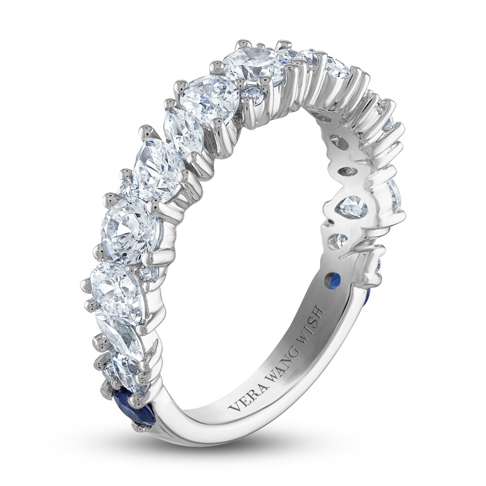 Vera Wang WISH Lab-Created Diamond Anniversary Band 1-1/2 ct tw Marquise/Pear/ Round 14K White Gold aAb6Iruo