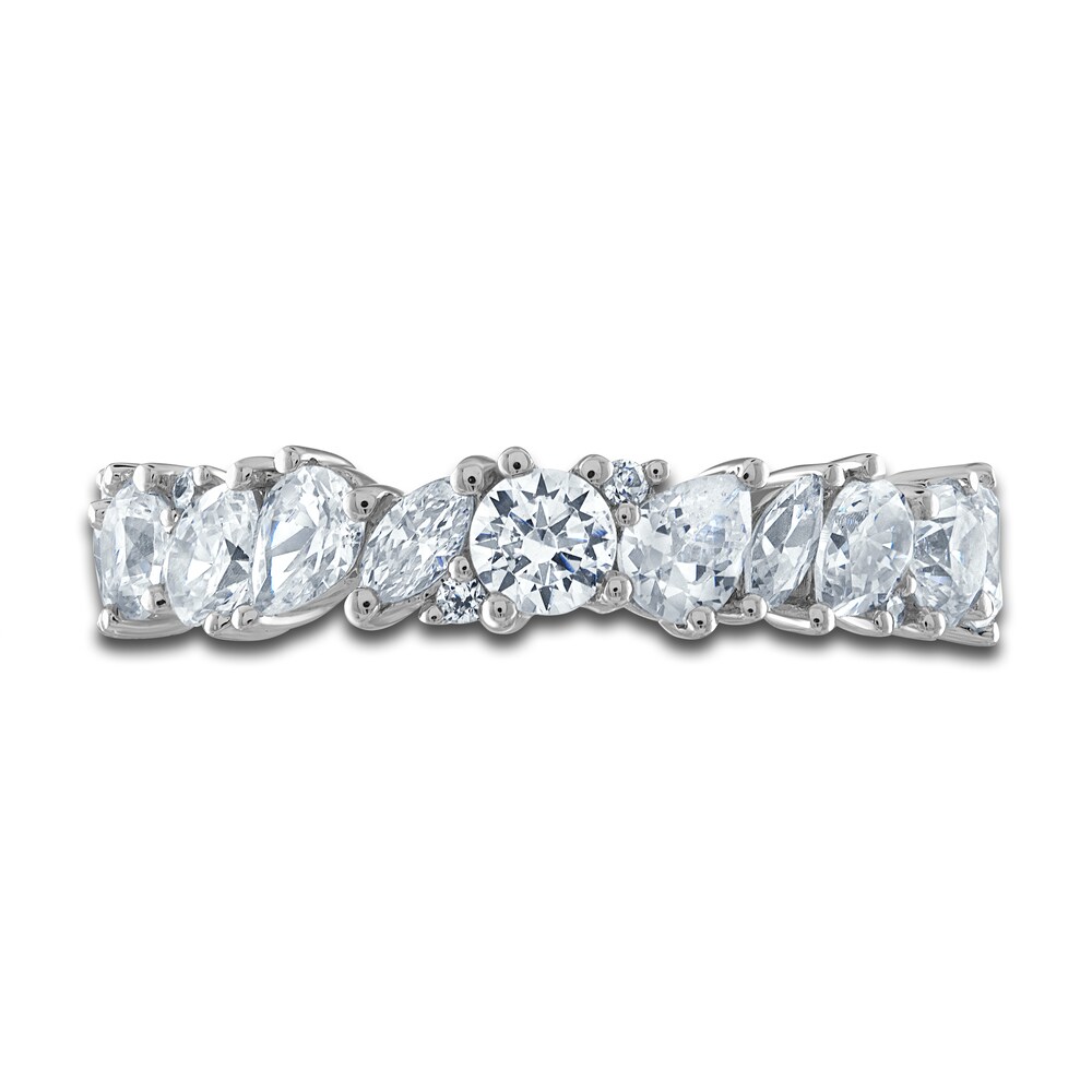 Vera Wang WISH Lab-Created Diamond Anniversary Band 1-1/2 ct tw Marquise/Pear/ Round 14K White Gold aAb6Iruo