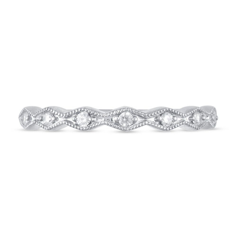 Diamond Anniversary Band 1/10 ct tw Round 10K White Gold aBOj5S4x