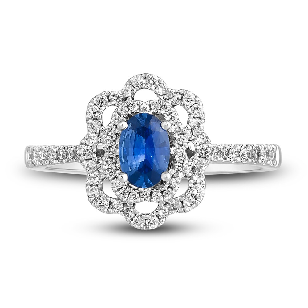 Le Vian Natural Blue Sapphire Ring 1/3 ct tw Diamonds Platinum aDuhAkGm