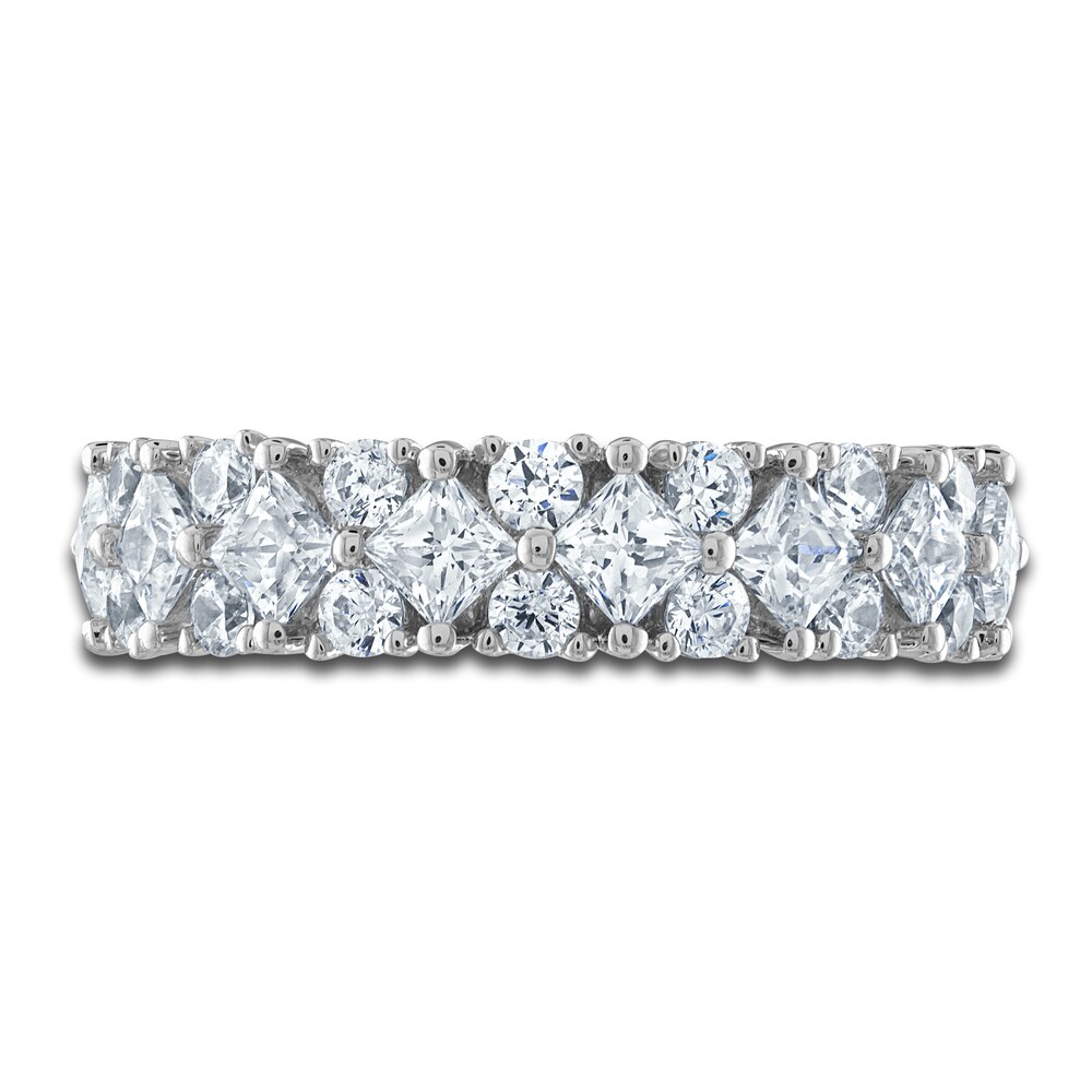 Vera Wang WISH Lab-Created Diamond Anniversary Band 1-3/4 ct tw Round/Princess 14K White Gold aFuSObTT