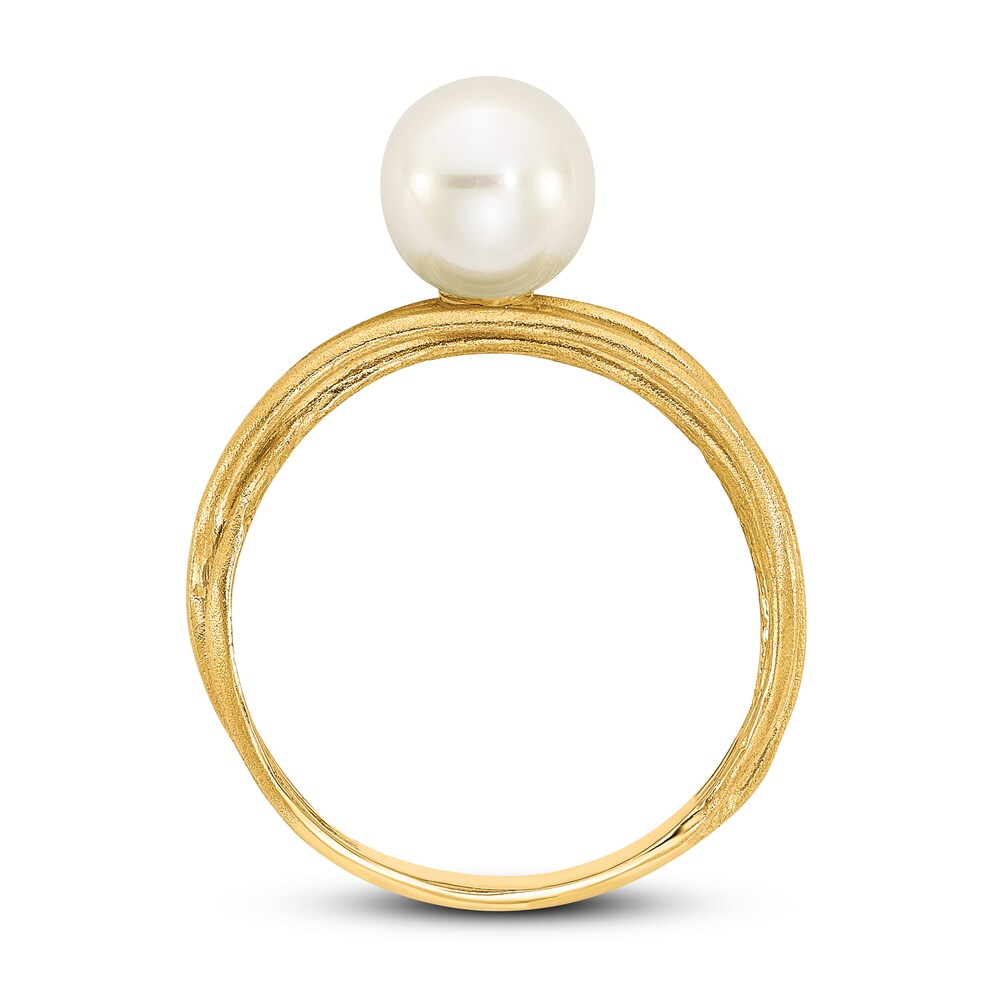 Cultured Freshwater Pearl Ring 14K Yellow Gold aNlgecw6