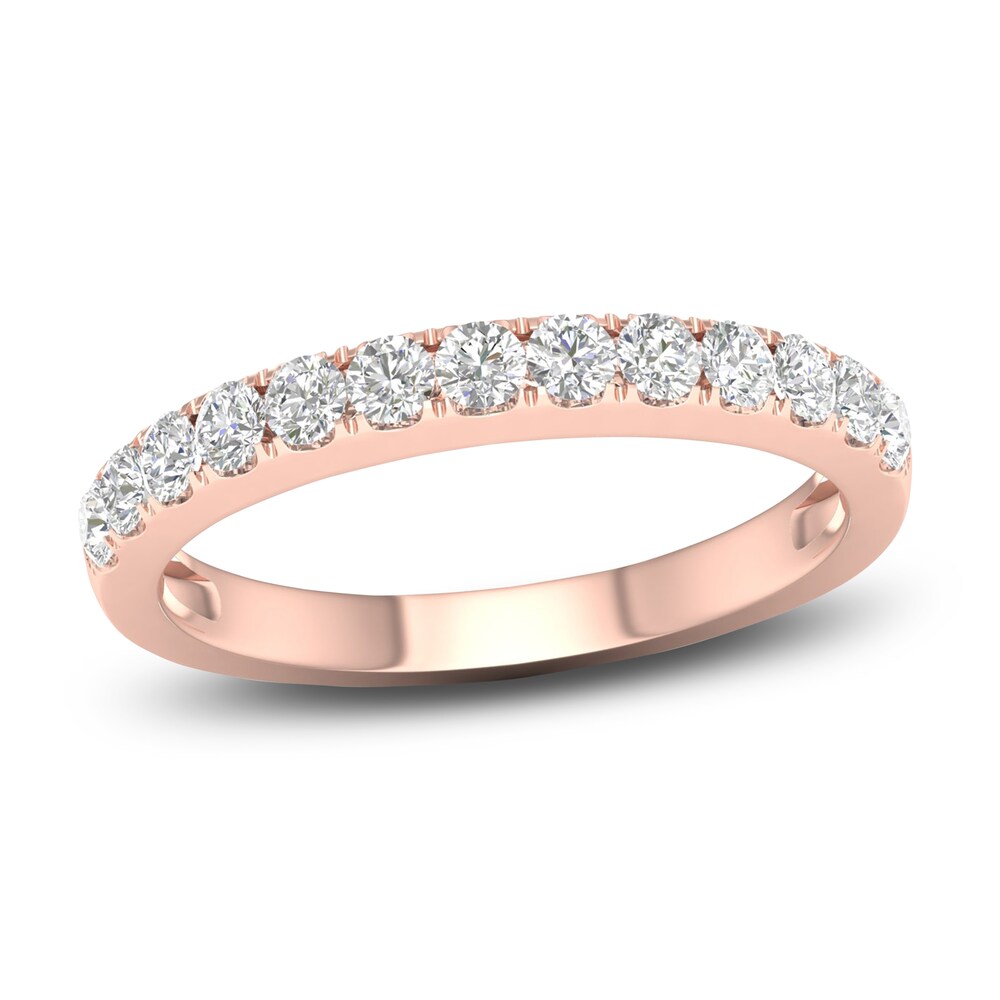 Diamond Wedding Band 1/2 ct tw Round 14K Rose Gold aSK3lhuV [aSK3lhuV]