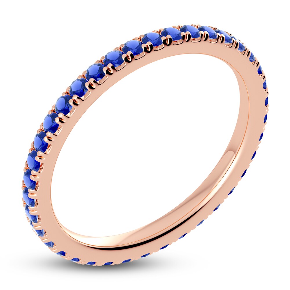 Juliette Maison Natural Blue Sapphire Eternity Ring 10K Rose Gold aTNeQMGt