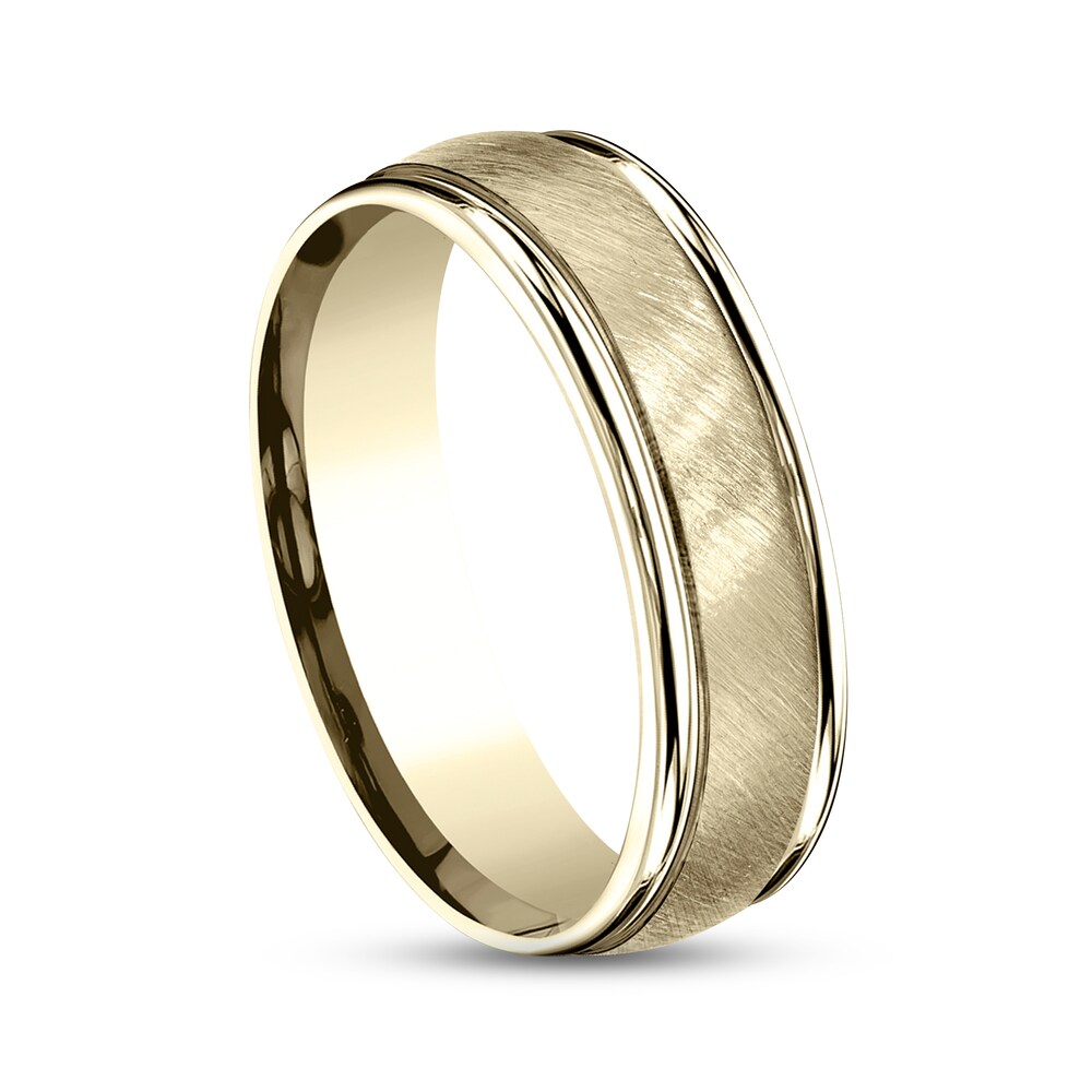 Satin Wedding Band 10K Yellow Gold 6mm aUTeM8OF