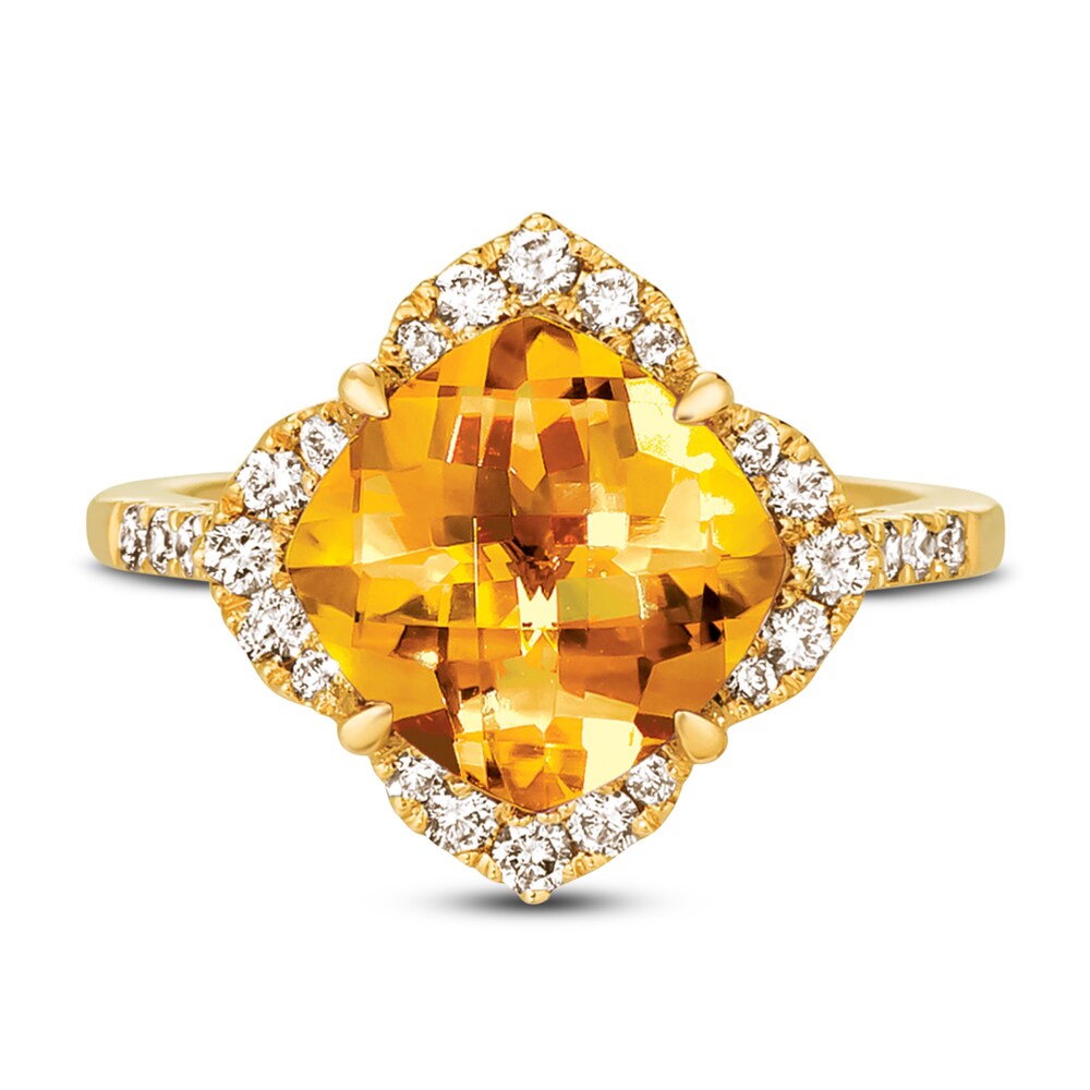 Le Vian Natural Citrine Ring 3/8 ct tw Diamonds 14K Honey Gold aW0ZjigW