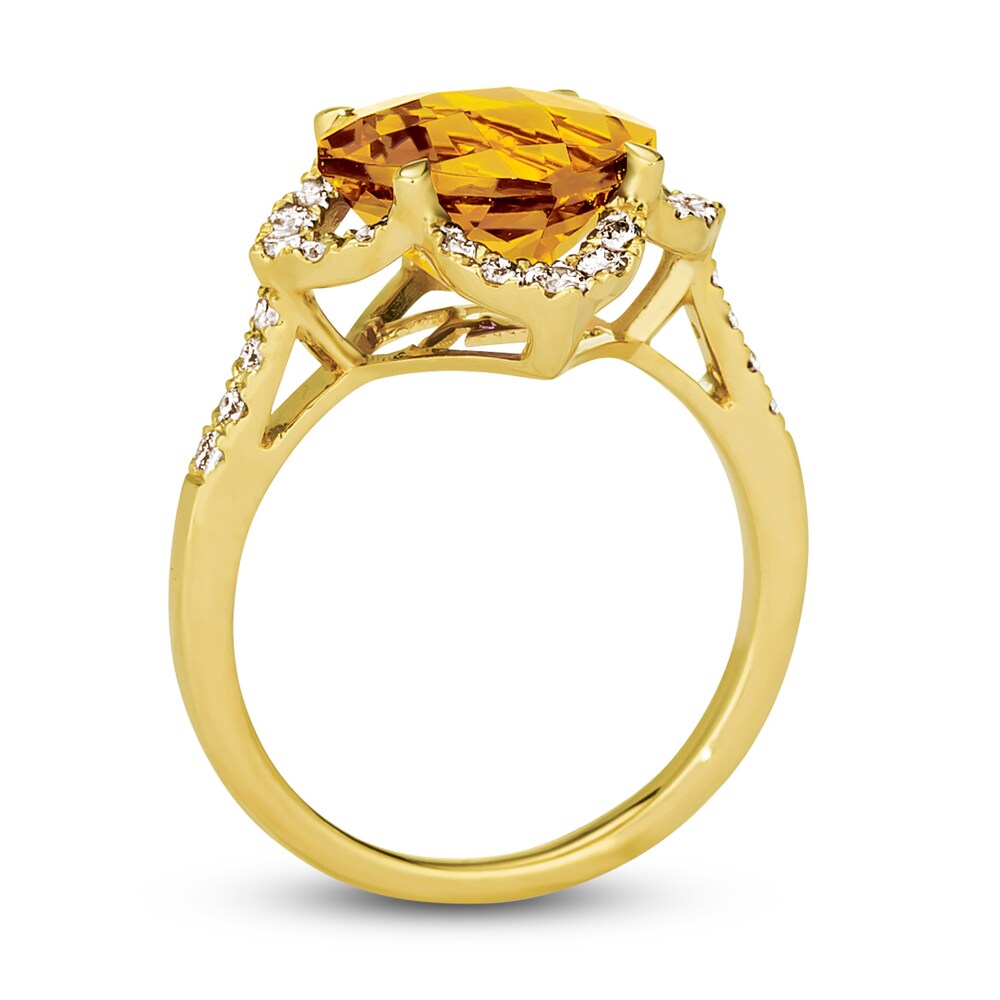 Le Vian Natural Citrine Ring 3/8 ct tw Diamonds 14K Honey Gold aW0ZjigW