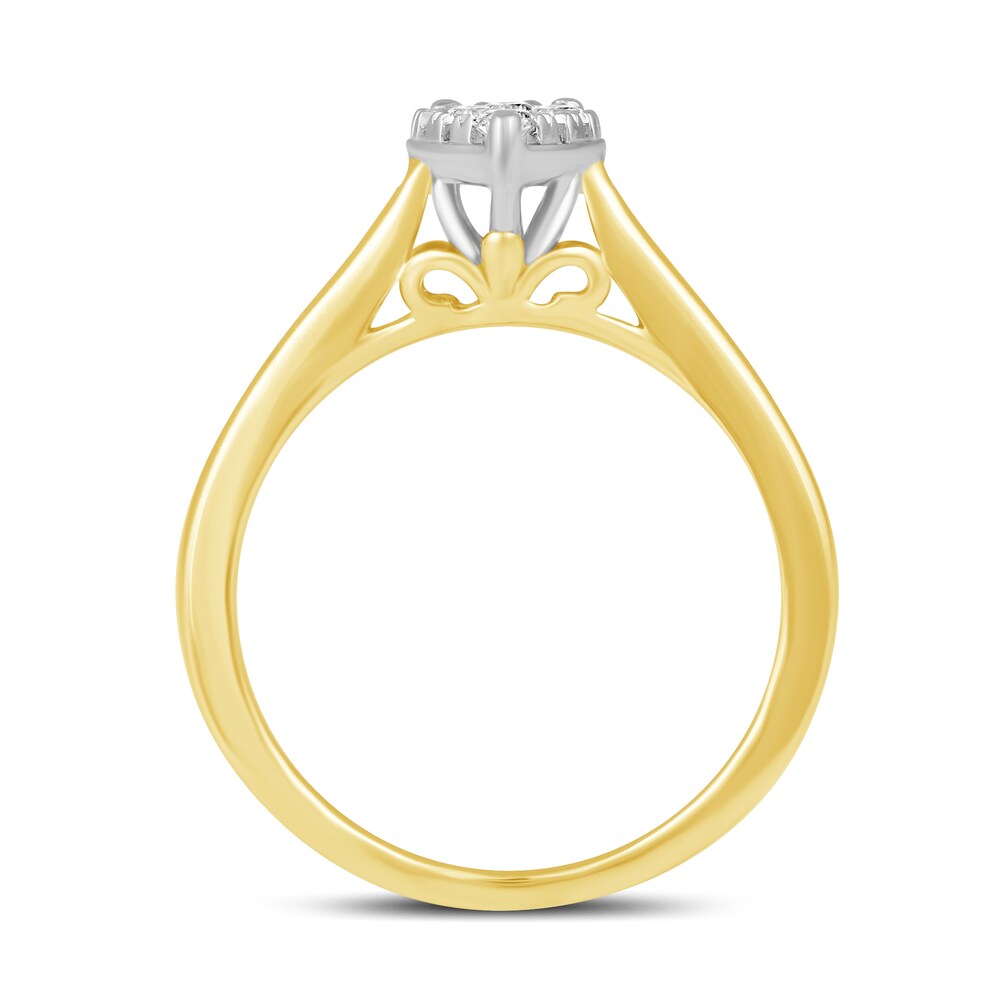 Diamond Engagement Ring 1/2 ct tw Round 14K Yellow Gold aZx6hT8V