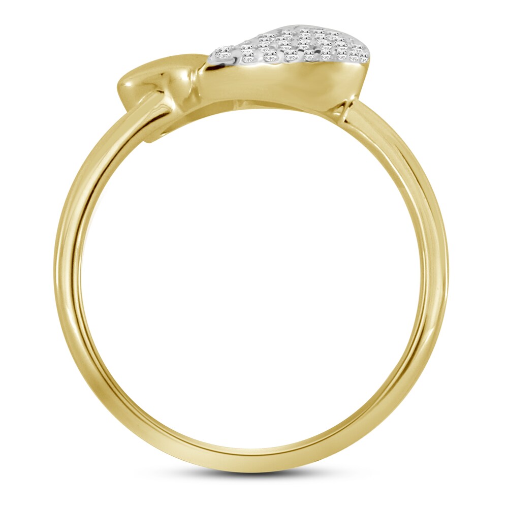 Diamond Heart Ring 1/5 ct tw Round 14K Yellow Gold ag6irweJ