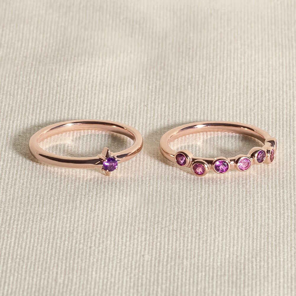 Juliette Maison Natural Ruby & Natural Amethyst Ring 10K Rose Gold akRUAgF0