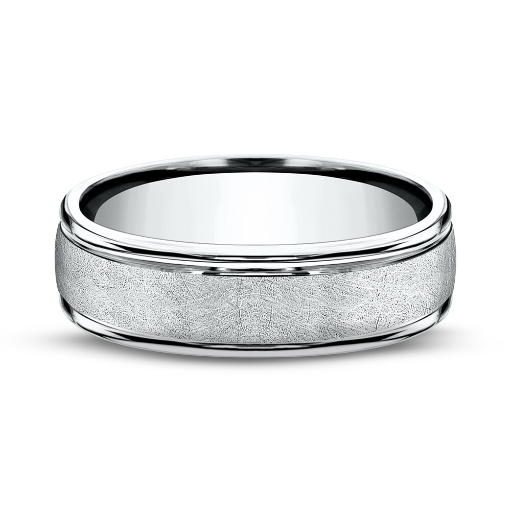 Swirl Wedding Band 10K White Gold 6mm aoITDuQu