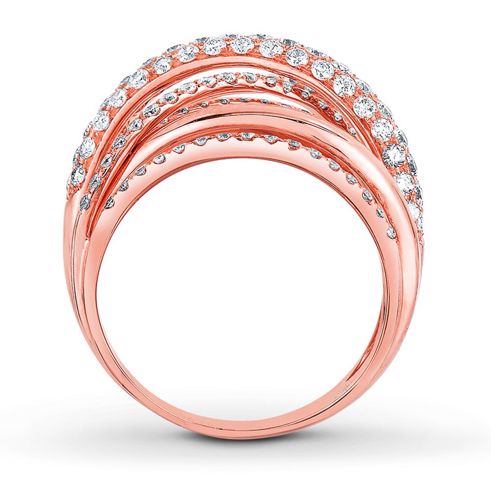 Diamond Ring 1-1/2 ct tw Round 14K Rose Gold awhqcDxo