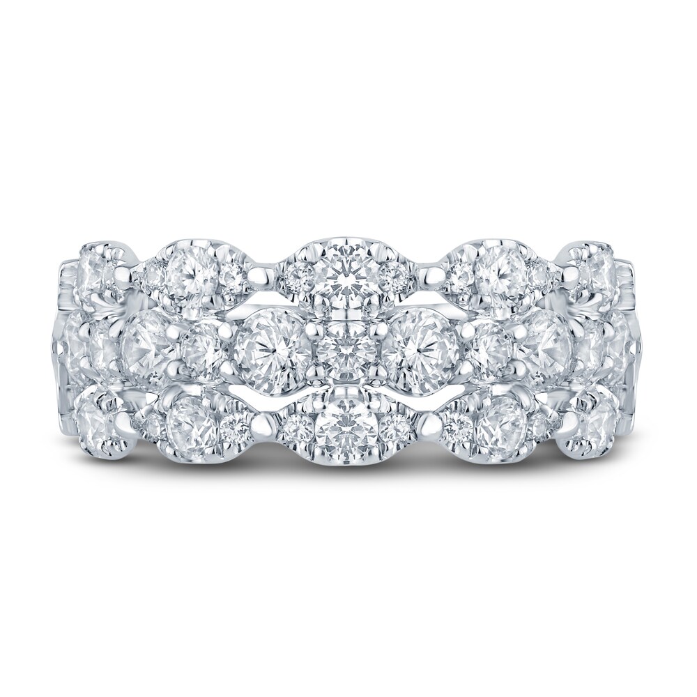 Pnina Tornai Lab-Created Diamond Anniversary Band 1-3/4 ct tw Round 14K White Gold bTAdoBv6