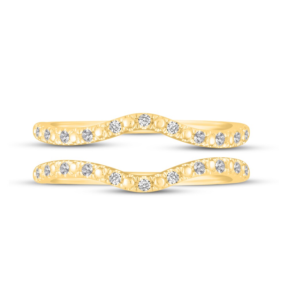 Diamond Double Wedding Band Set 1/8 ct tw 14K Yellow Gold bqwZHXUy