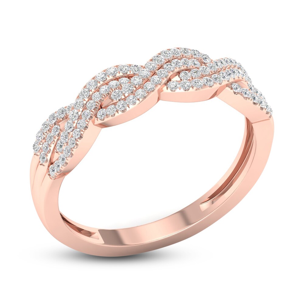 Diamond Ring 1/4 ct tw Round 10K Rose Gold c0VGroeo