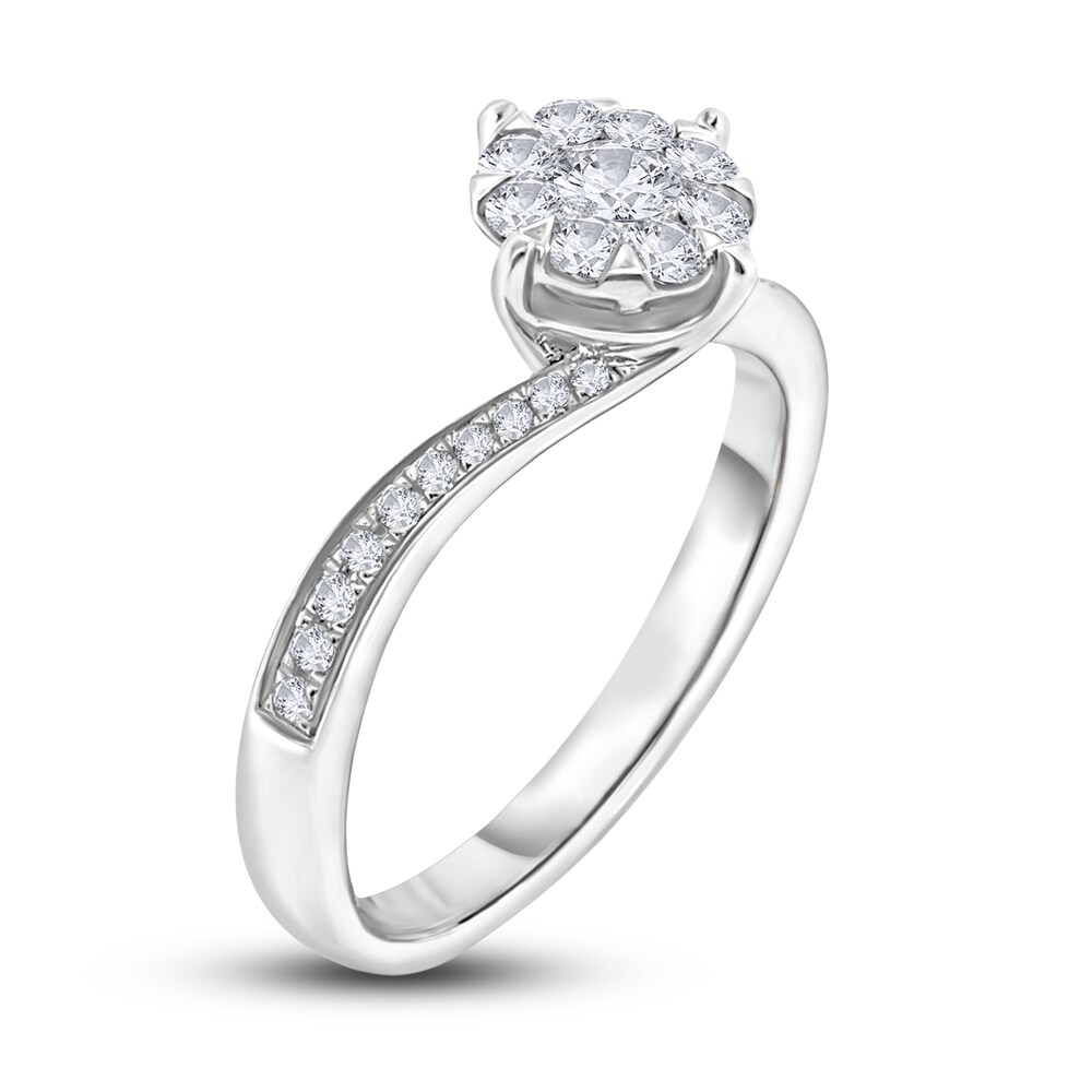 Diamond Ring 1/3 ct tw Round 14K White Gold c7qrBHAm