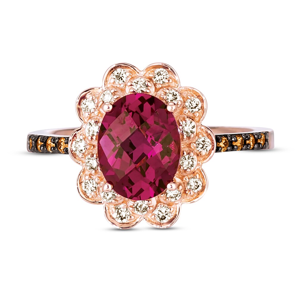 Le Vian Natural Rhodolite Garnet Ring 1/4 ct tw Diamonds 14K Strawberry Gold cQW7Srw8