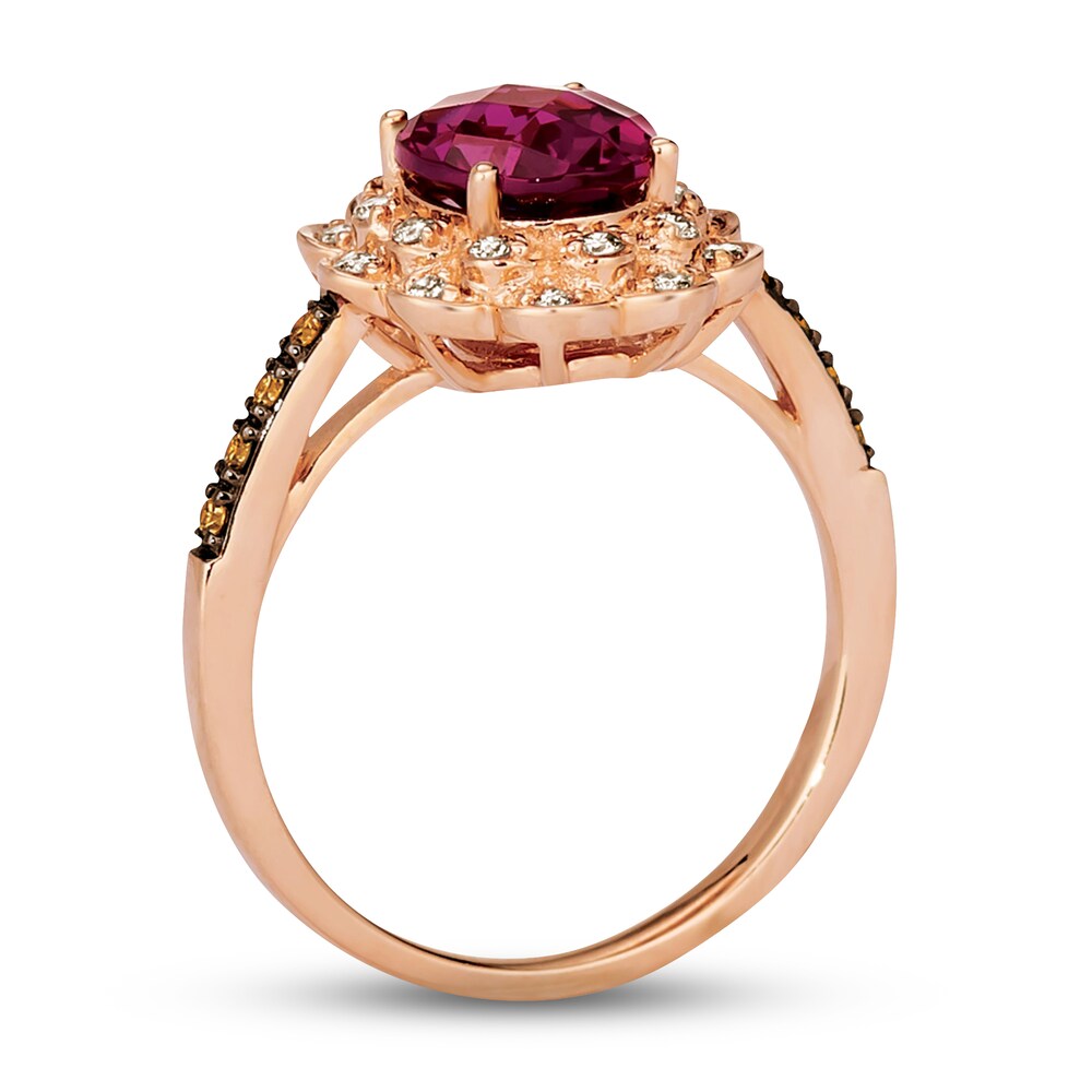 Le Vian Natural Rhodolite Garnet Ring 1/4 ct tw Diamonds 14K Strawberry Gold cQW7Srw8