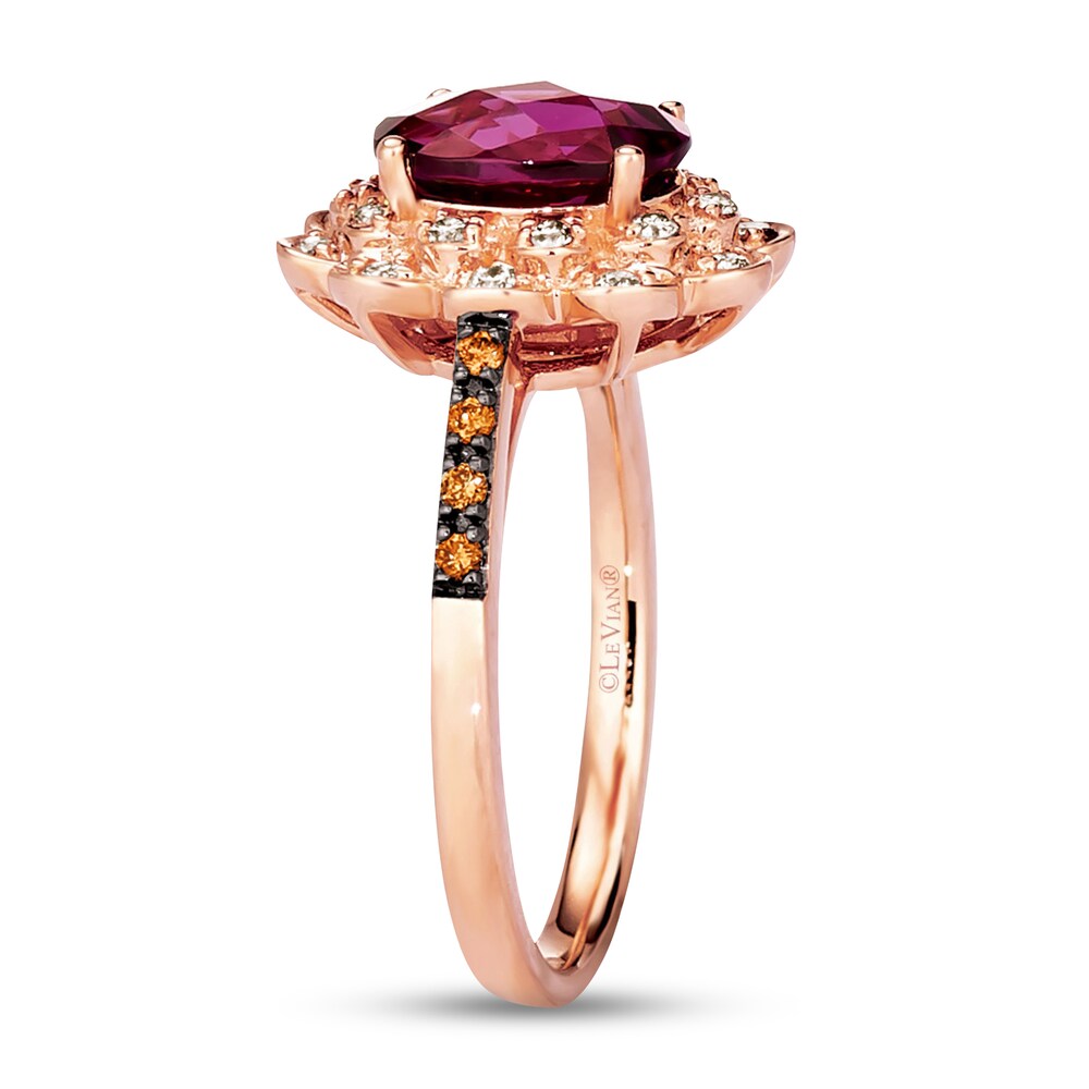 Le Vian Natural Rhodolite Garnet Ring 1/4 ct tw Diamonds 14K Strawberry Gold cQW7Srw8