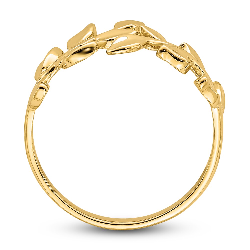 High-Polish Leaf Ring 14K Yellow Gold cZUdLJtJ