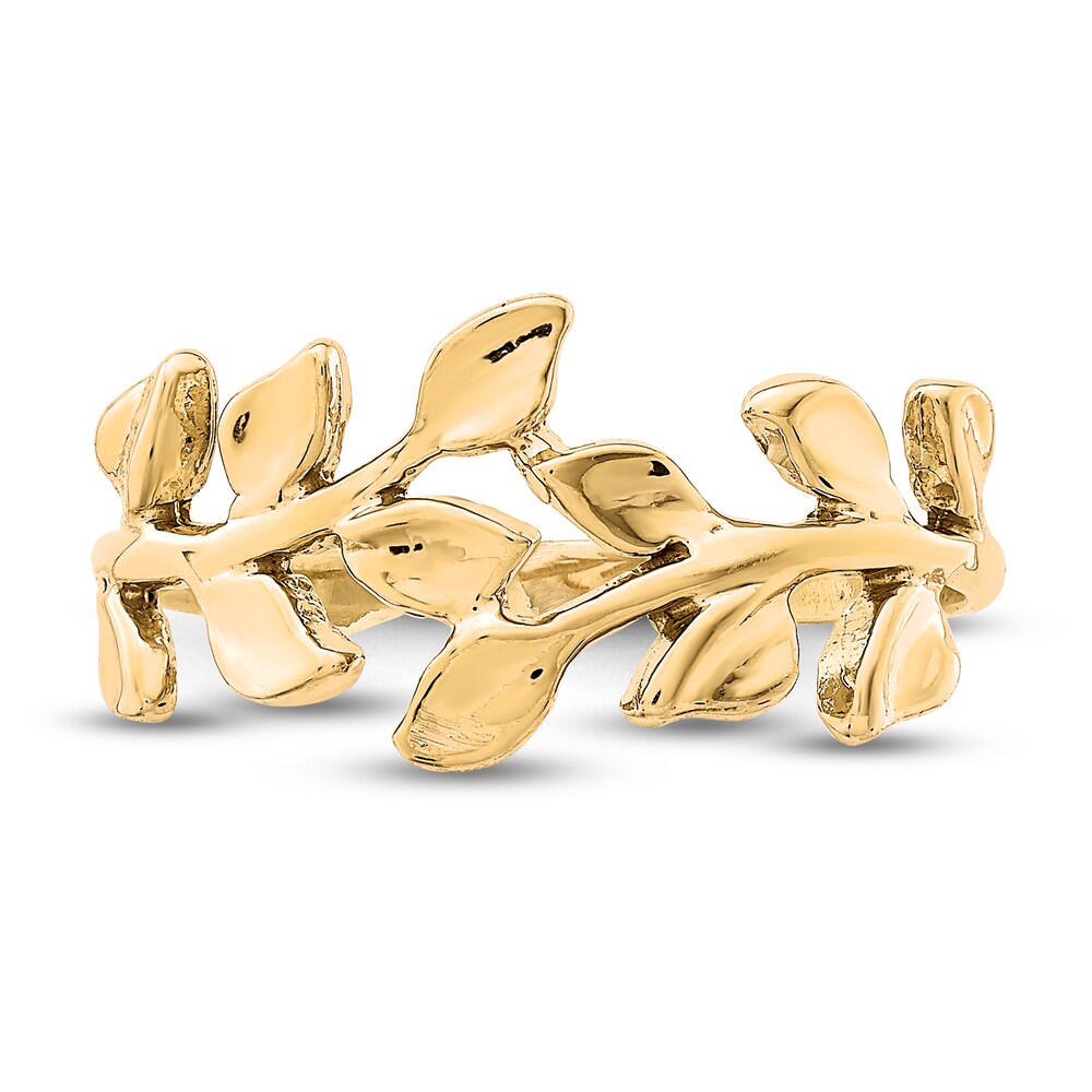 High-Polish Leaf Ring 14K Yellow Gold cZUdLJtJ