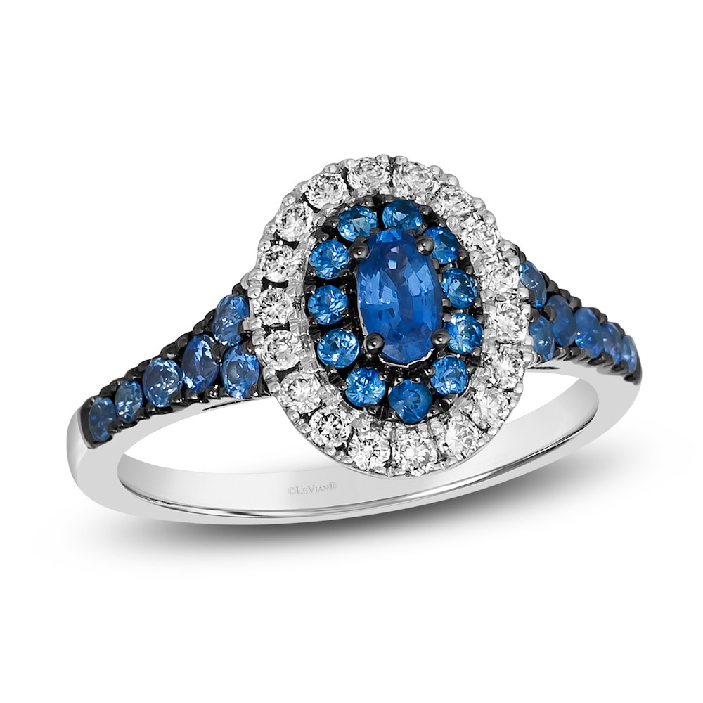 Le Vian Natural Blue Sapphire Ring 1/4 ct tw Round 14K Vanilla Gold caMh92TN [caMh92TN]