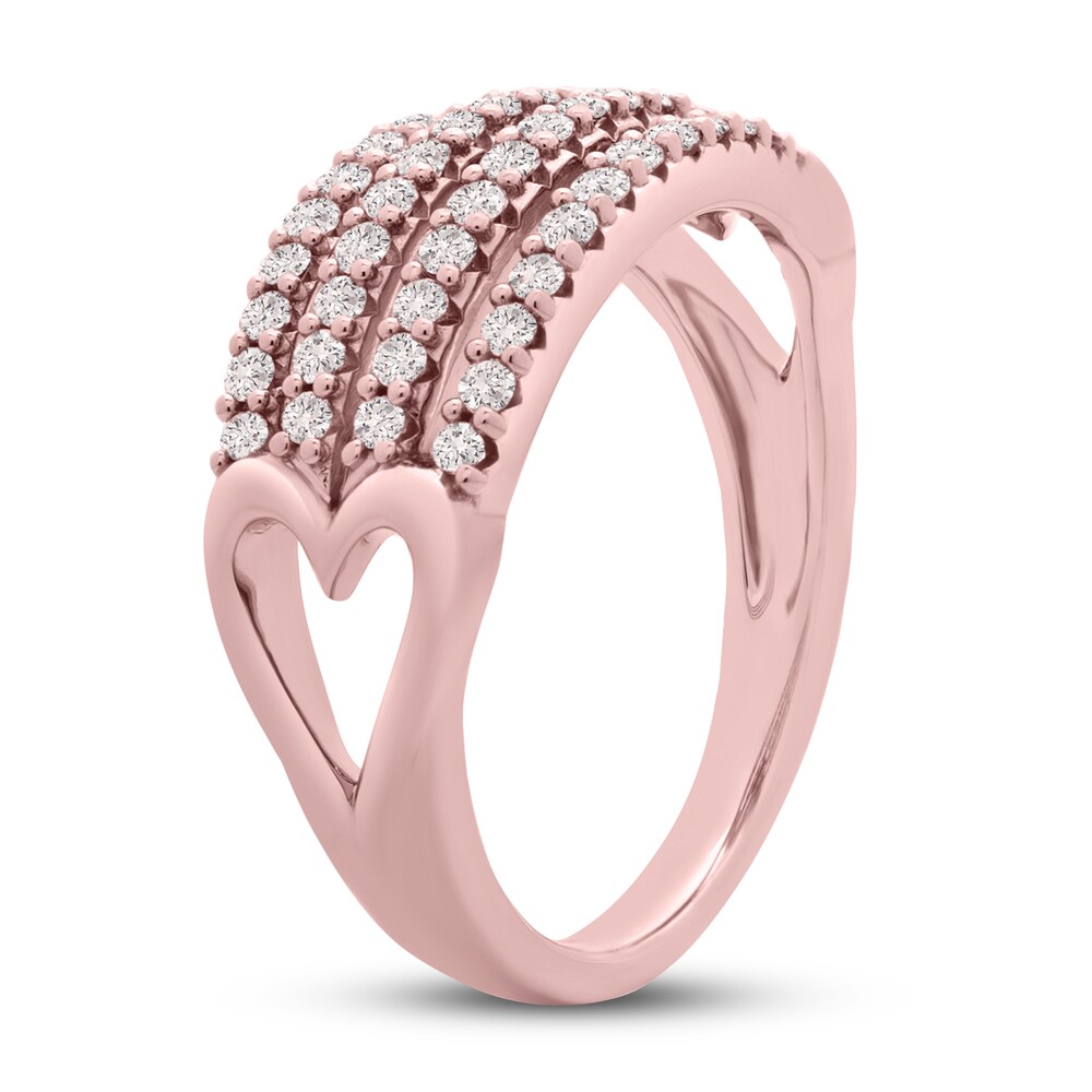 Diamond Ring 1/2 ct tw Round 10K Rose Gold ccRZUzvh