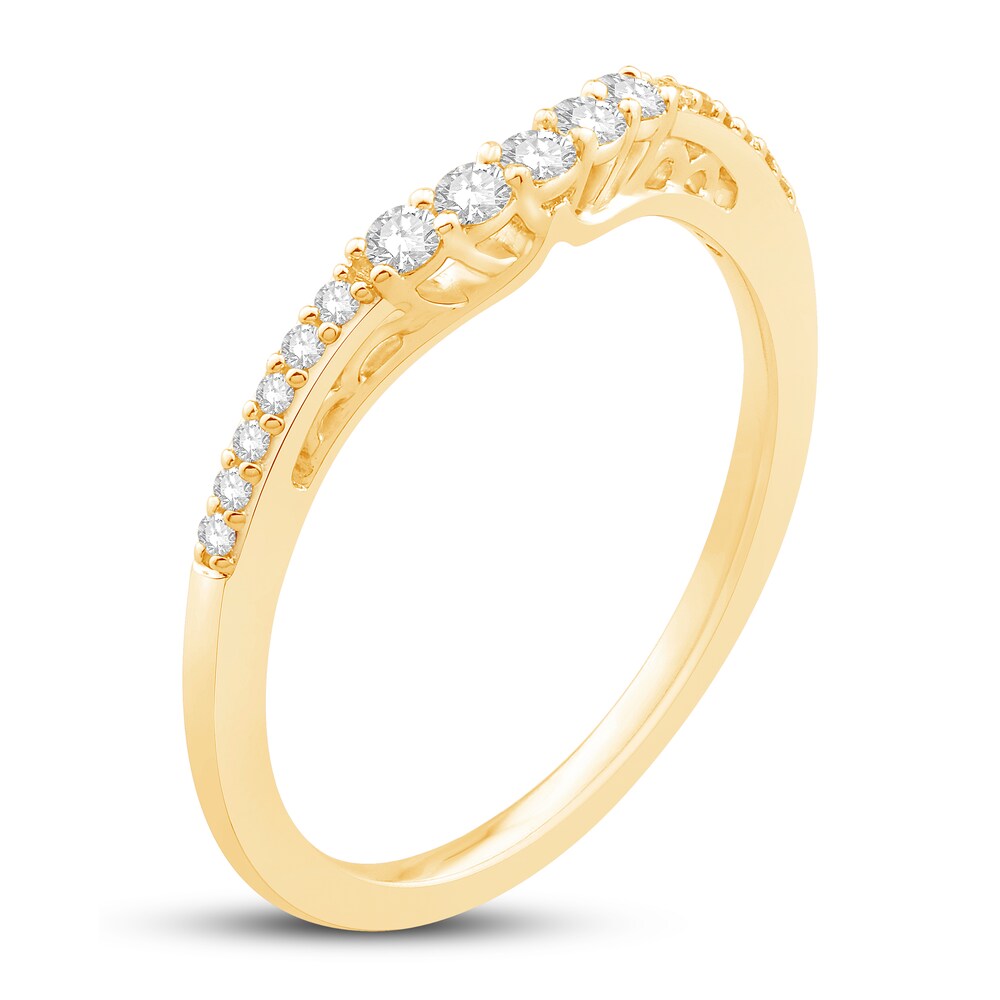 Diamond Anniversary Ring 1/5 ct tw Round 14K Yellow Gold chLU9ys1