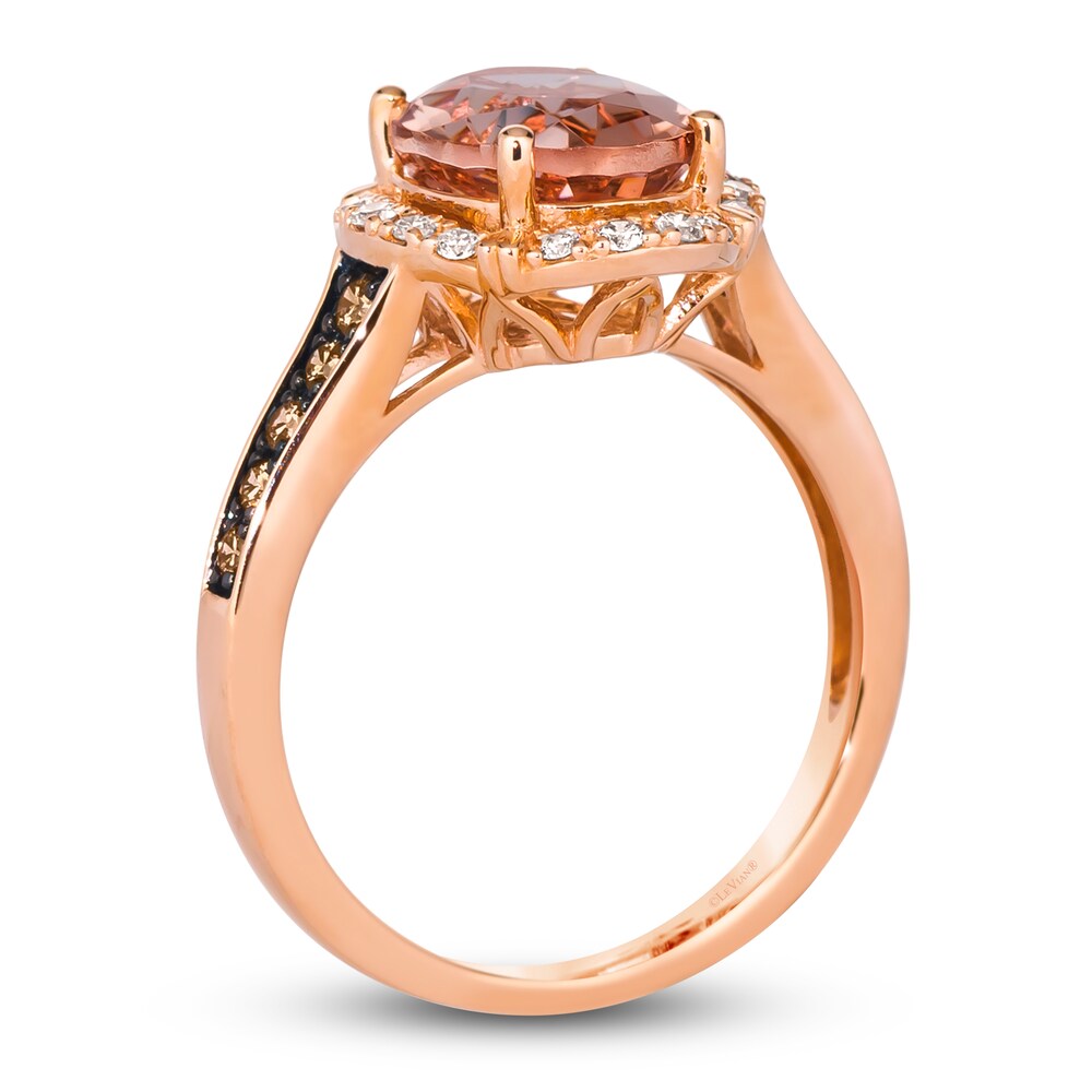 Le Vian Natural Morganite Ring 1/3 ct tw Diamonds 14K Strawberry Gold cqwqpGKX