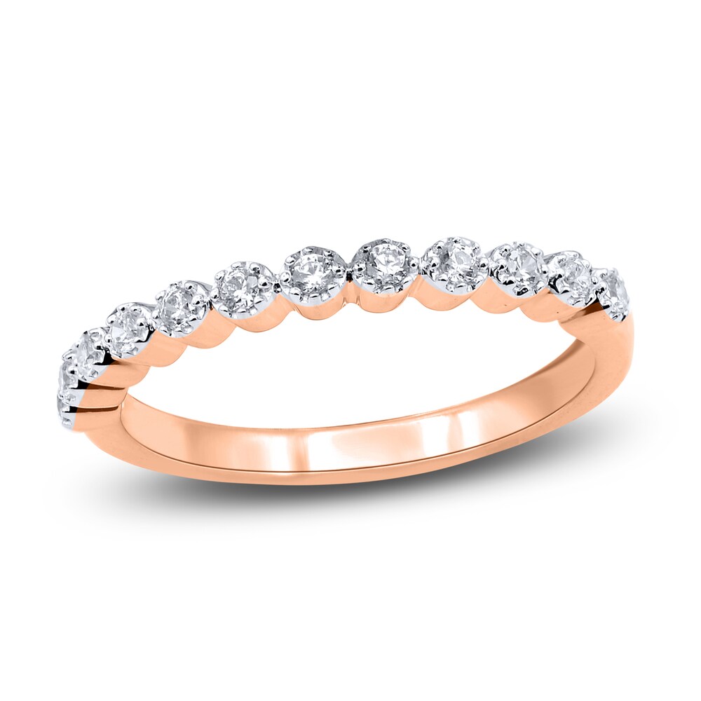 Diamond Wedding Band 1/5 ct tw Round 14K Rose Gold crlDwUN2 [crlDwUN2]