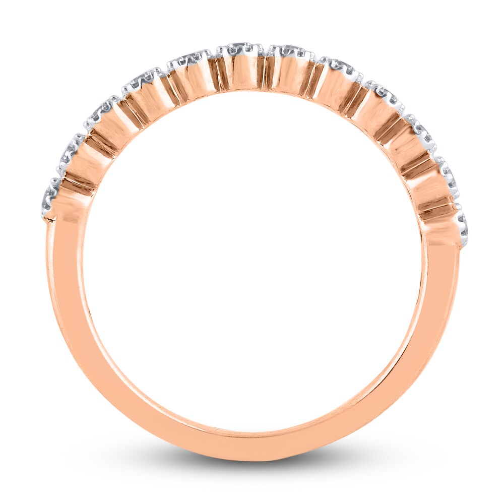 Diamond Wedding Band 1/5 ct tw Round 14K Rose Gold crlDwUN2