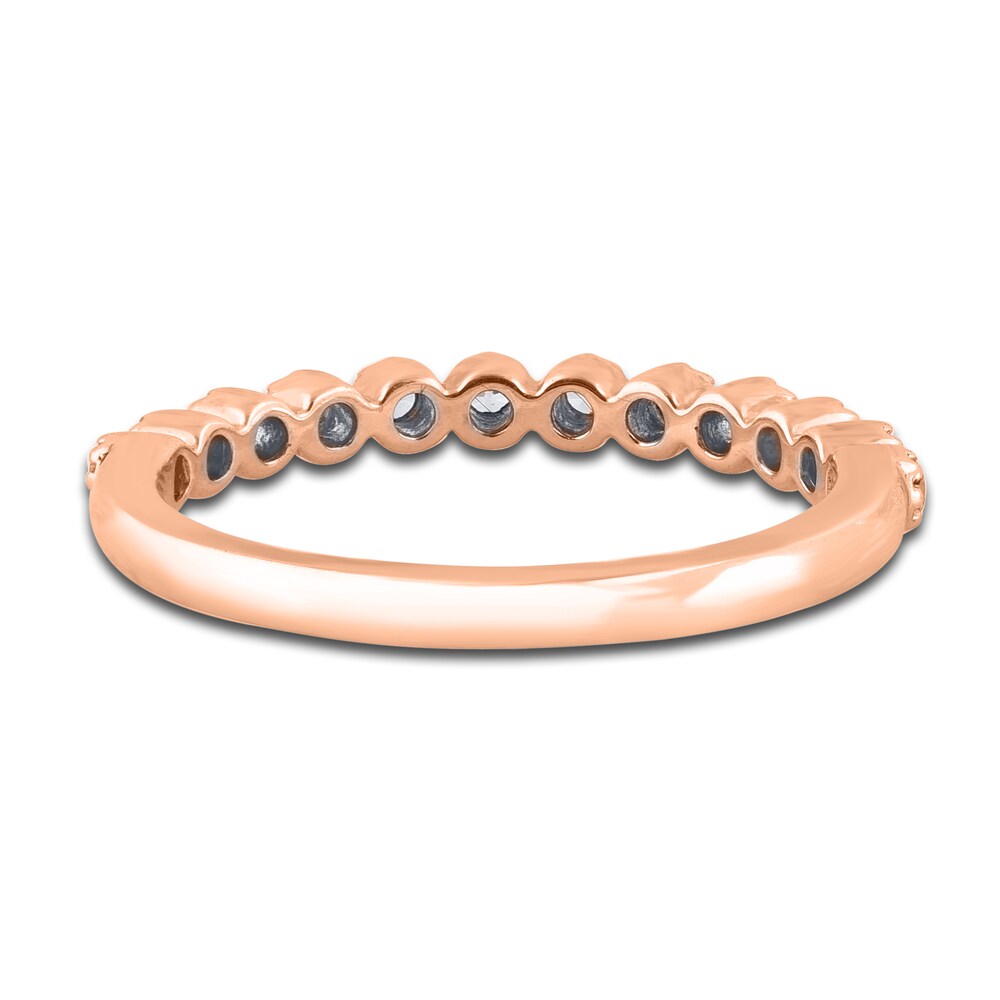 Diamond Wedding Band 1/5 ct tw Round 14K Rose Gold crlDwUN2