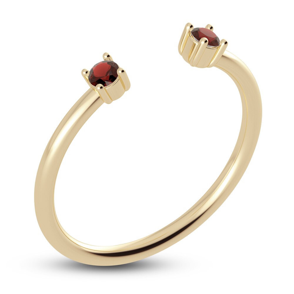 Juliette Maison Natural Garnet Cuff Ring 10K Yellow Gold dCaB4B9l