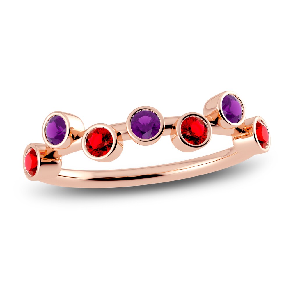 Juliette Maison Natural Ruby & Natural Amethyst Ring 10K Rose Gold ddu843Ky