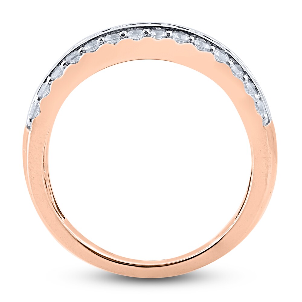 Diamond 3-Row Anniversary Band 1 ct tw Round 14K Rose Gold dfpJ5dYD