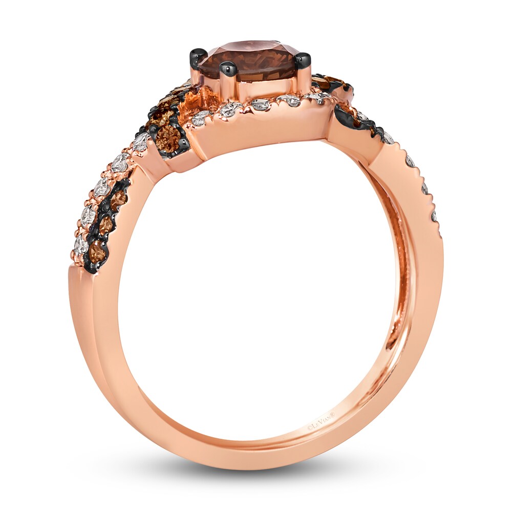 Le Vian Wrapped In Chocolate Diamond Ring 1-1/5 ct tw Round 14K Strawberry Gold dgvMKjbv