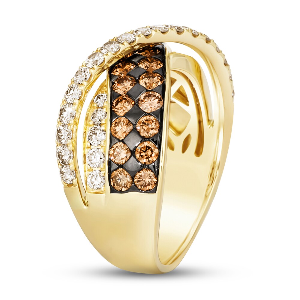 Le Vian Chocolate Diamond Ring 1-7/8 ct tw Round 14K Honey Gold djtivUl1