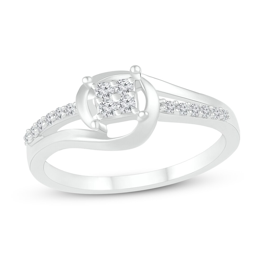 Diamond Promise Ring 1/6 ct tw Round-cut Sterling Silver dx9kYRzu [dx9kYRzu]