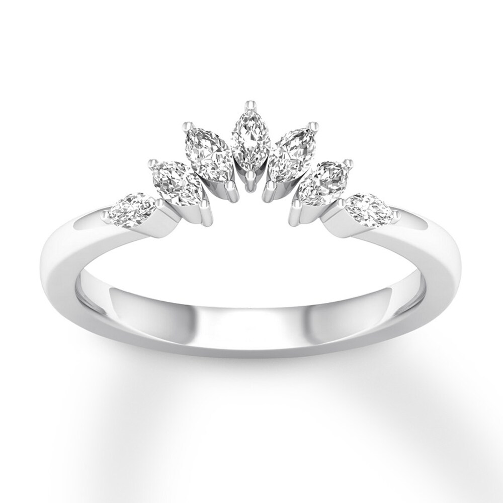 Diamond Contour Ring 1/3 carat tw Marquise 14K White Gold e5K0zamj